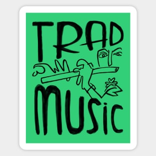 Ireland, Music, Irish Trad Music Sticker